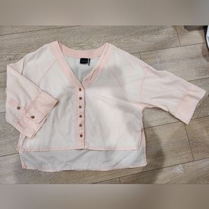 UO Out From Under Button Down shirts Pale Pink M